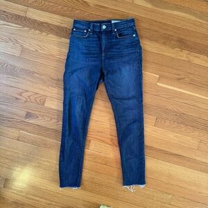 Nina High-Rise Ankle Skinny Rag & Bone Jeans in Dark Blue